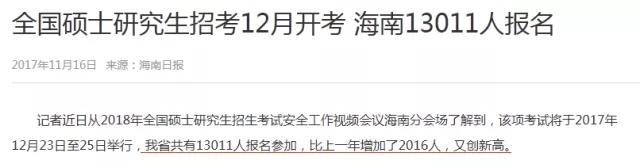 2018考研，你的競爭壓力有多大？