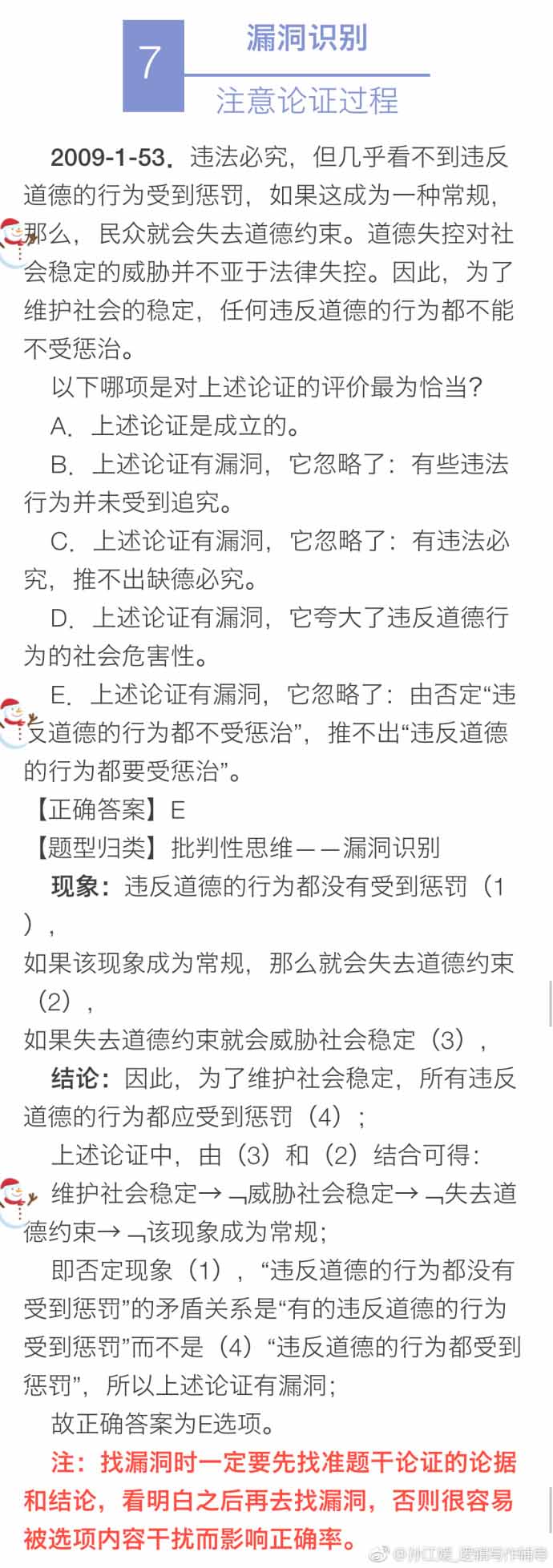 決勝MBA邏輯考點(九):漏洞識別 評價論證