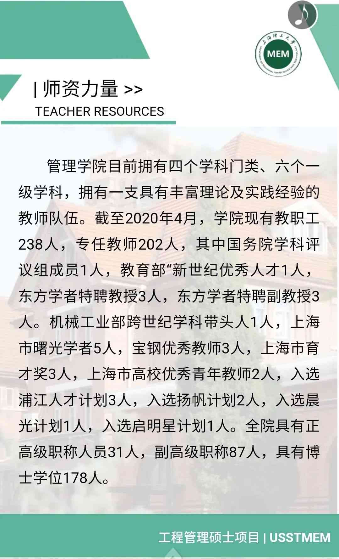 2021MEM招生簡(jiǎn)章